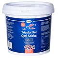 Anubias Tricolor Koi Opti Sticks - корм для кои и других прудовых рыб, палочки 9х2мм, ведро 5л (2кг) AN-088436 - фото 35649