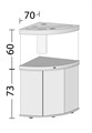 Juwel TRIGON 190 LED аквариум в комплекте с тумбой 190л белый (White) 98,5х70х60см 2х14W Фильтр Bioflow M, нагреватель 200 Вт 16451